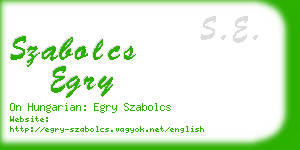 szabolcs egry business card